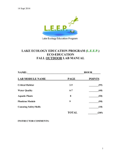 falloutlab2014 - Friends of Eau Claire Lakes