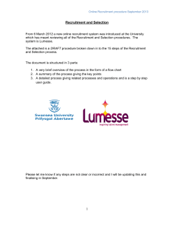 Online Recruitment procedure