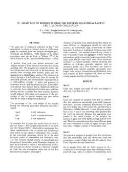 22. Grain Size of Sediments from the Western Equatorial Pacific