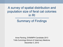 Flemming: Spatial Distribution and Population Size of Feral Cat