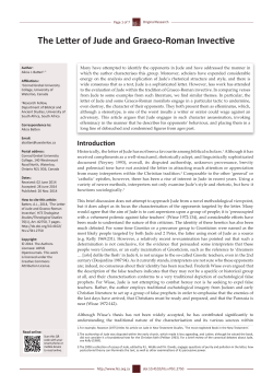 The Letter of Jude and Graeco-Roman Invective