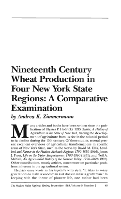 Nineteenth Century Wheat Production in Four New York State