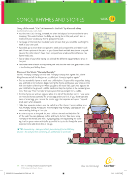 songs, rhymes and stories