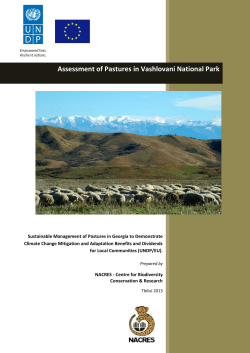 Assessment of Pastures in Vashlovani National