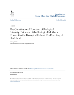 The Constitutional Function of Biological Paternity: Evidence of the