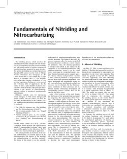 Fundamentals of Nitriding and Nitrocarburizing - Max-Planck