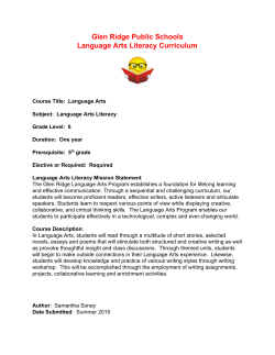 Language Arts 6th Grade - Glen Ridge Public Schools