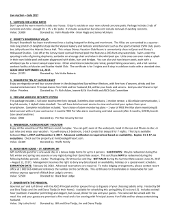 Live Auction &ndash; Gala 2017 1. SUPPLIES FOR A NEW PATIO Don`t