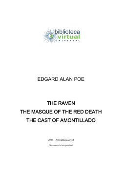 EDGARD ALAN POE THE RAVEN THE MASQUE OF THE RED