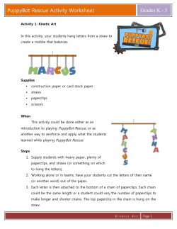 Kinetic Art In this activity, your students hang letters from a straw to