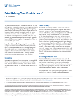 Establishing Your Florida Lawn1 - EDIS