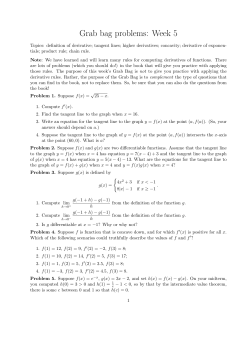 Grab bag problems: Week 5