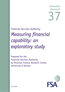 Measuring financial capability: an exploratory study