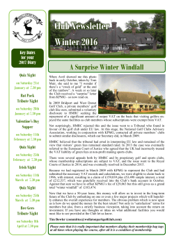 Newsletter - Wollaton Park Golf Club