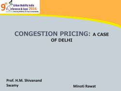 Congestion Pricing: A Case Of Delhi