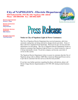 City of NAPOLEON - Electric Department