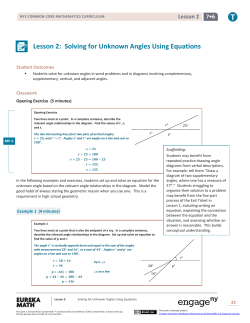 Lesson 2: Solving for Unknown Angles Using Equations