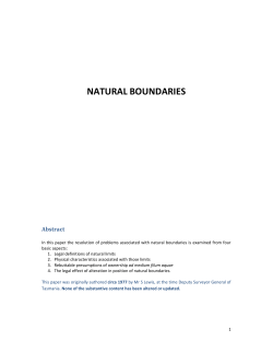 NATURAL BOUNDARIES