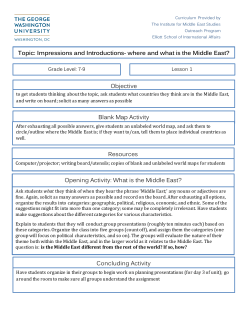 Mapping the Middle East - Institute for Middle East Studies