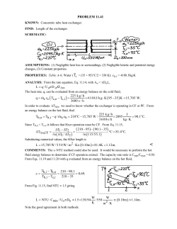 PROBLEM 11.41 L q/U D T . &pi; = ∆ i 225 kg/h q m c T T 4188J/kg K