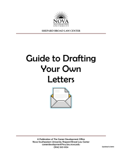Guide to Drafting Your Own Letters