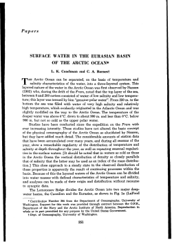 surface water in the eurasian basin of the arctic ocean