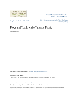 Frogs and Toads of the Tallgrass Prairie