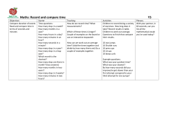 Maths: Record and compare time Y3