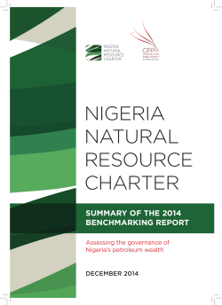 Summary - Nigeria Natural Resource Charter