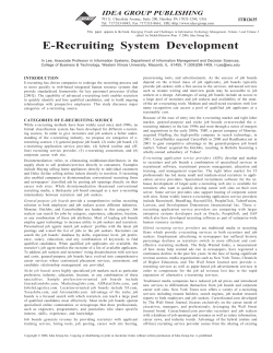 E-Recruiting System Development