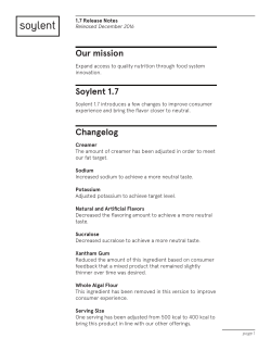 Soylent 1.7 Release Notes