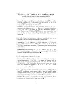 EXAMPLES ON TRANSLATIONS AND ROTATIONS