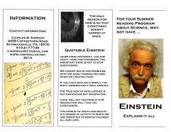 Einstein Brochure face
