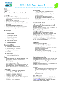 Fifth / Sixth Class ~ Lesson 3