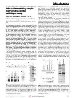 A chromatin remodelling complex involved in transcription and DNA