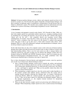 Indirect Speech Acts and Collaborativeness in Human