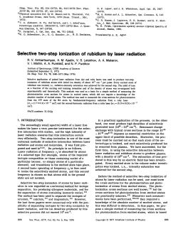Selective two-step ionization of rubidium by laser radiation