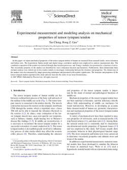 Experimental measurement and modeling analysis on mechanical
