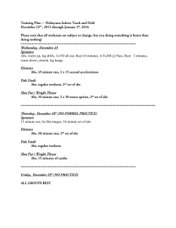 Abs, warm up, leg drills, 1x350 all out, Rest:10 minutes, 4