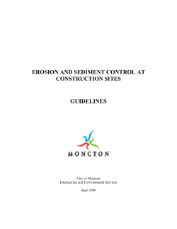 erosion and sediment control at construction sites guidelines