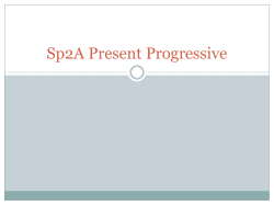 Sp2A Present Progressive