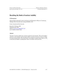 Reaching the limits of nuclear stability