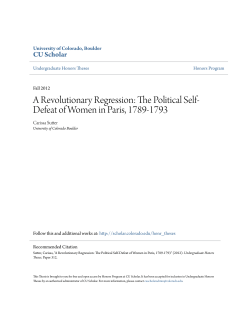 A Revolutionary Regression: The Political Self-Defeat