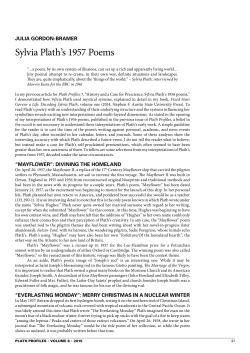 Sylvia Plath`s 1957 Poems