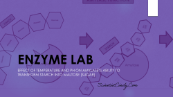 EFFECT OF TEMPERATURE AND PH ON AMYLASE`S ABILITY TO