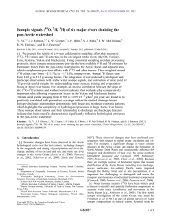 Isotopic signals (18O, 2H, 3H) of six major rivers draining the