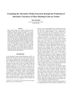 Examining the Alternative Media Ecosystem through the Production