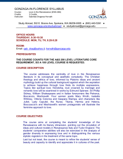 Love in the Renaissance