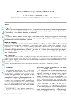 Broadband Dielectric Spectroscopy on Human Blood