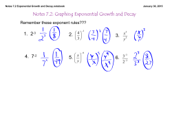 Notes 7.2 Exponential Growth and Decay.notebook